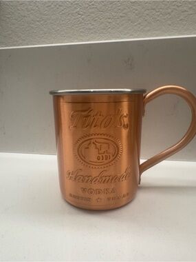 Tito's Copper-Colored Moscow Mule Mug with Handle